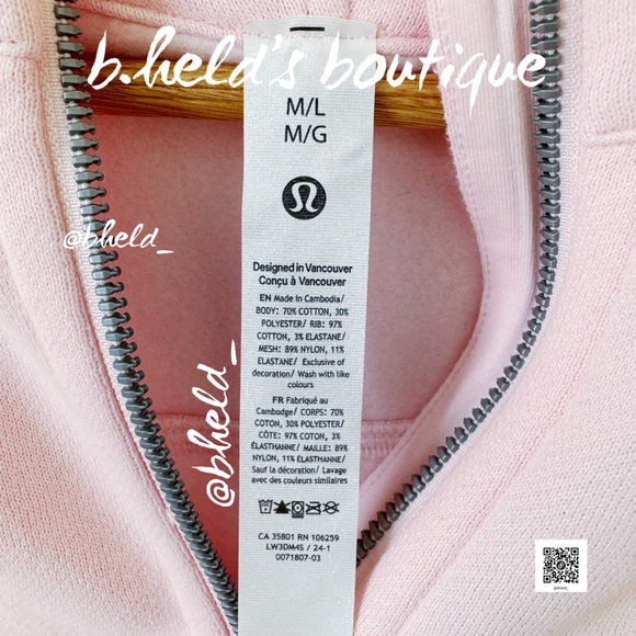 lululemon Scuba Oversized Half-Zip Hoodie Strawberry Milkshake Size M/L New NWT - Picture 6 of 15